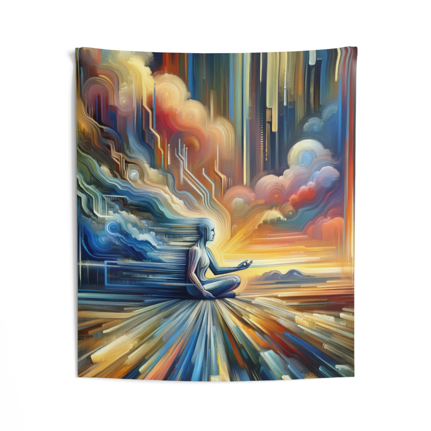 Eternal Digital Meditation Indoor Wall Tapestries