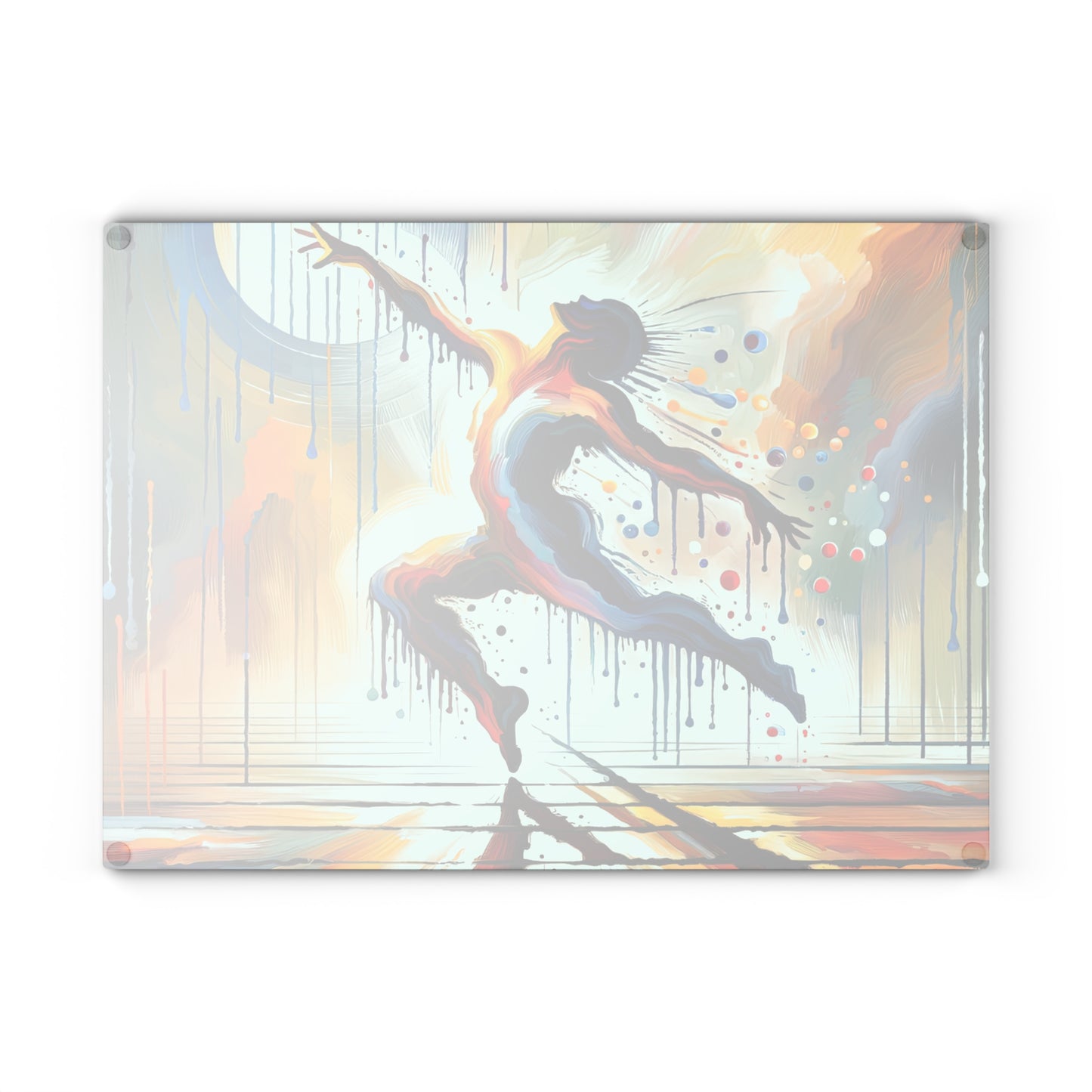 Expressive Dance Reflection Glass Cutting Board