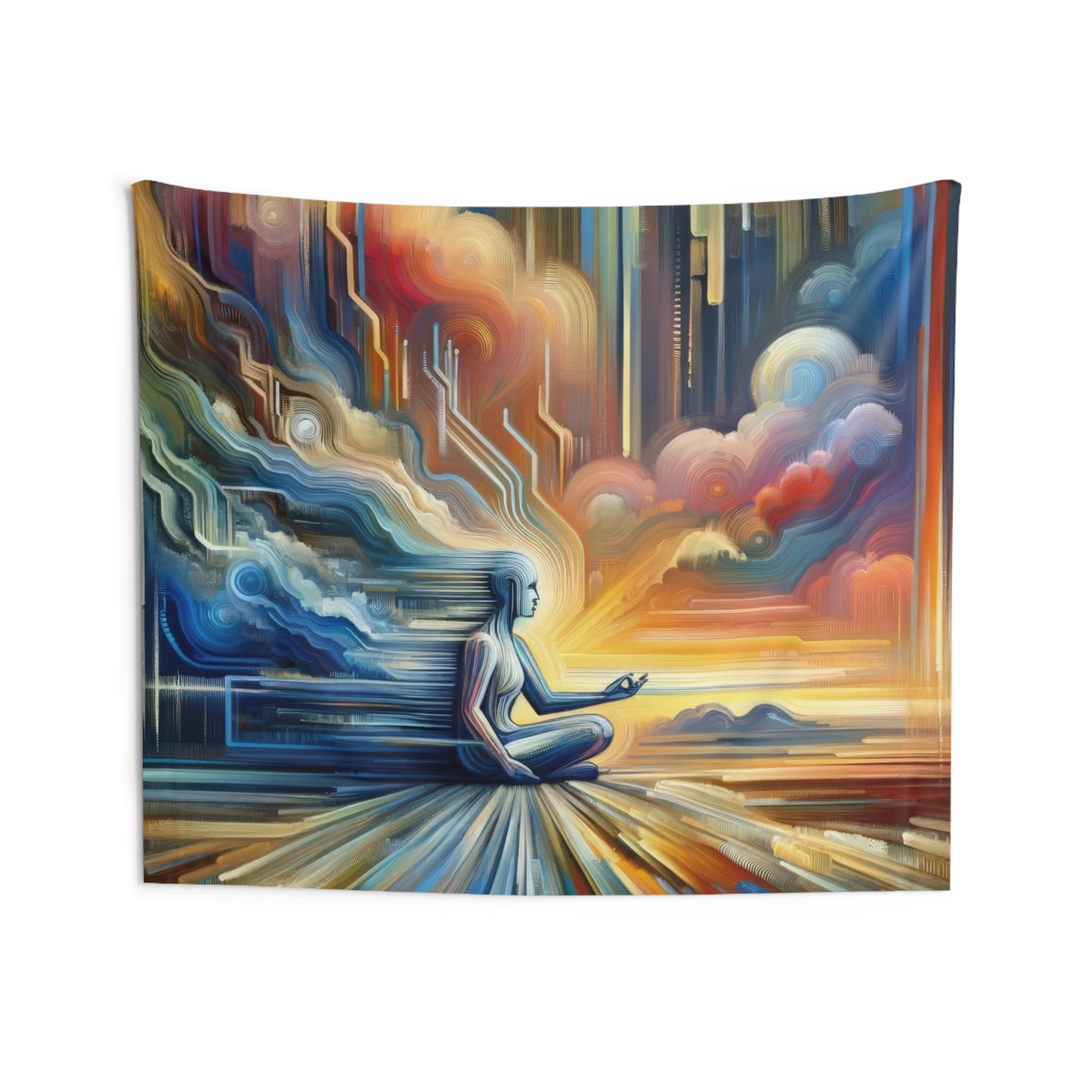 Eternal Digital Meditation Indoor Wall Tapestries