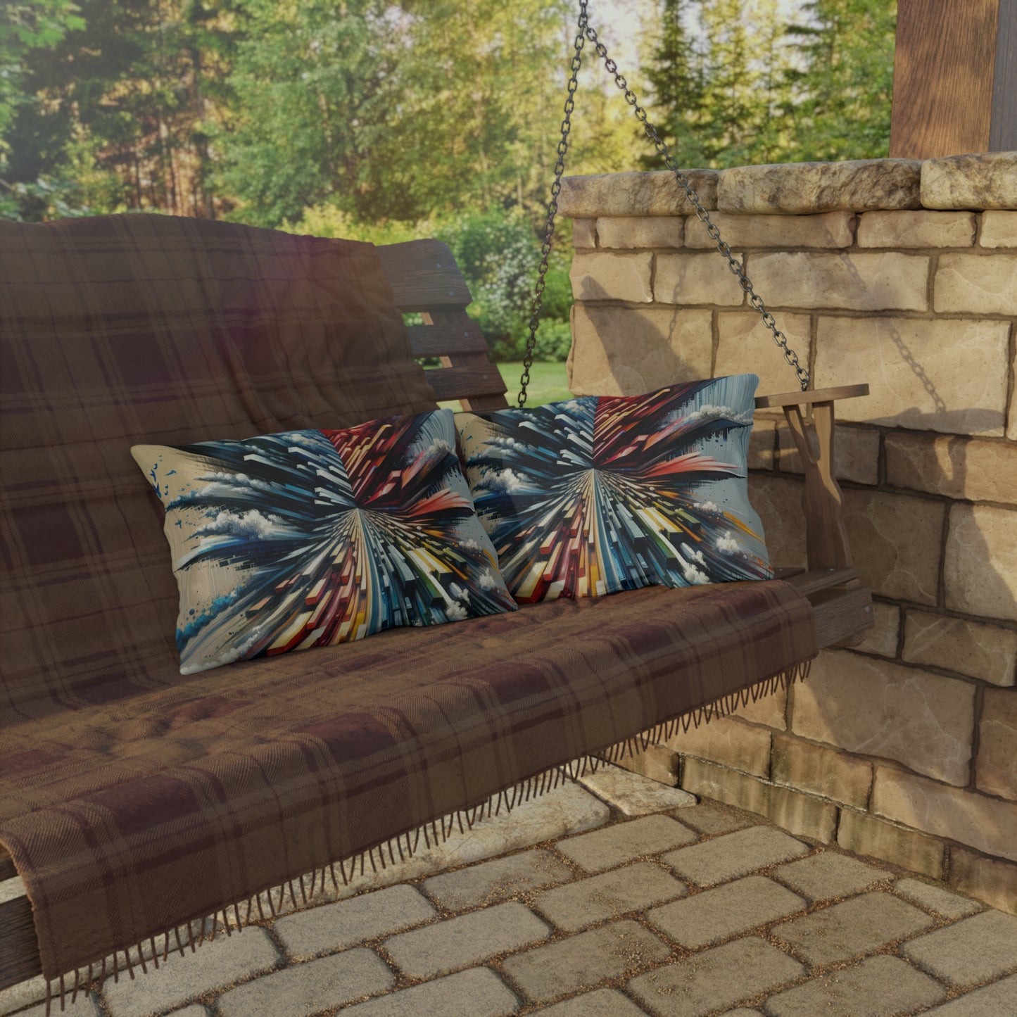 Rapid Perspective Shift Outdoor Pillows