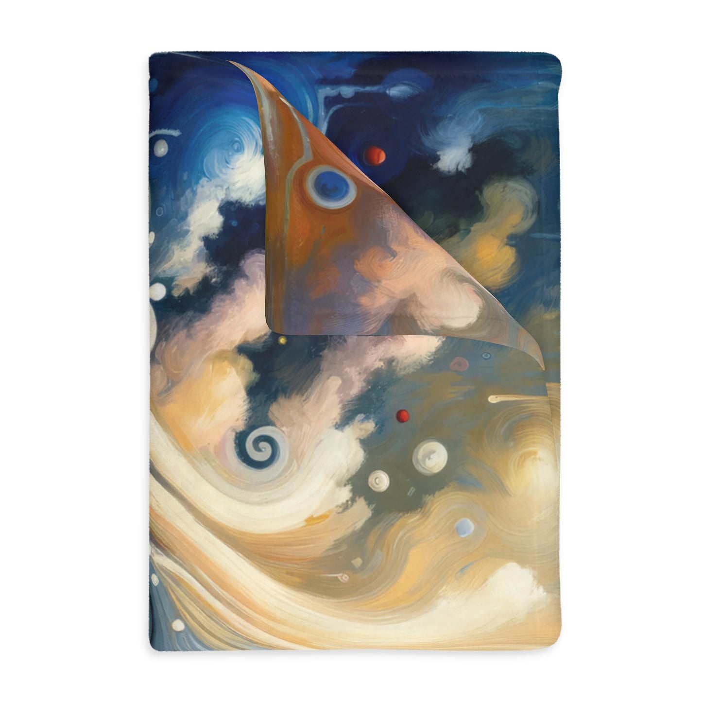 Paradoxical Embrace Tachism Velveteen Microfiber Blanket (Two-sided print)