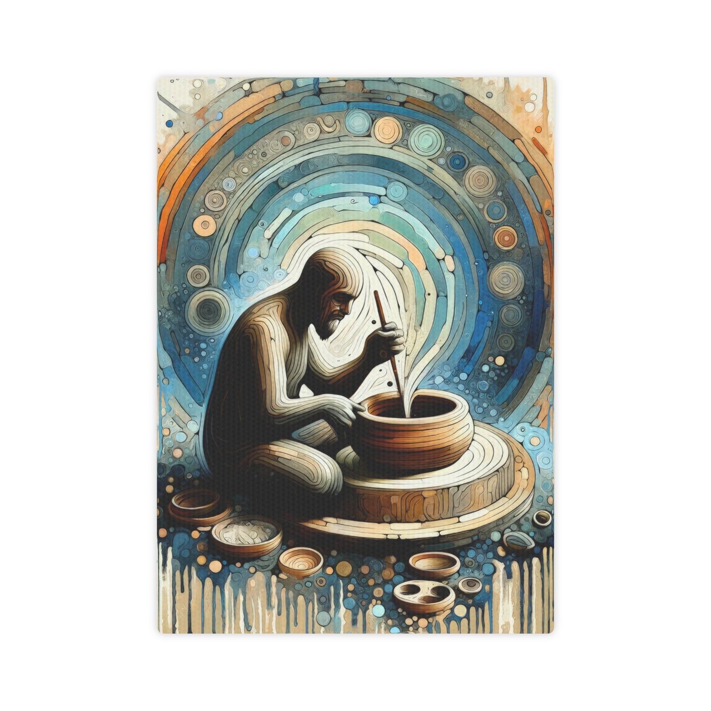 Crafting Semantic Pottery Canvas Photo Tile