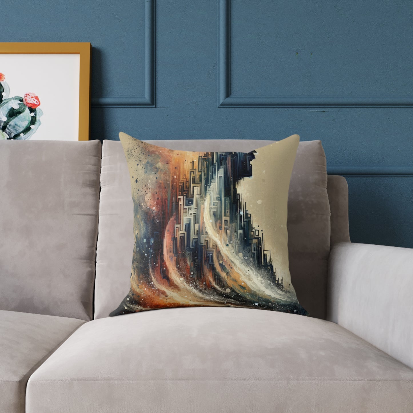 Enduring Echoes Resonance Spun Polyester Pillow