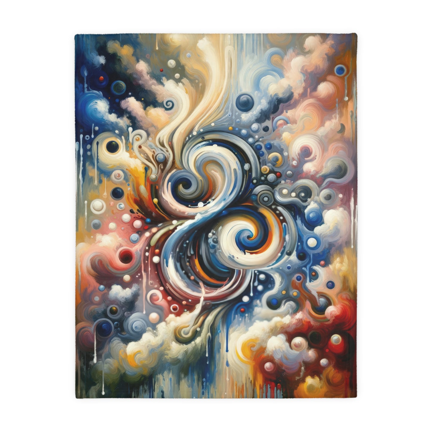 Paradoxical Embrace Tachism Velveteen Microfiber Blanket (Two-sided print)