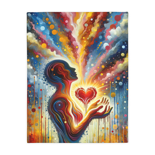 Unified Awakening Heart Velveteen Microfiber Blanket (Two-sided print)