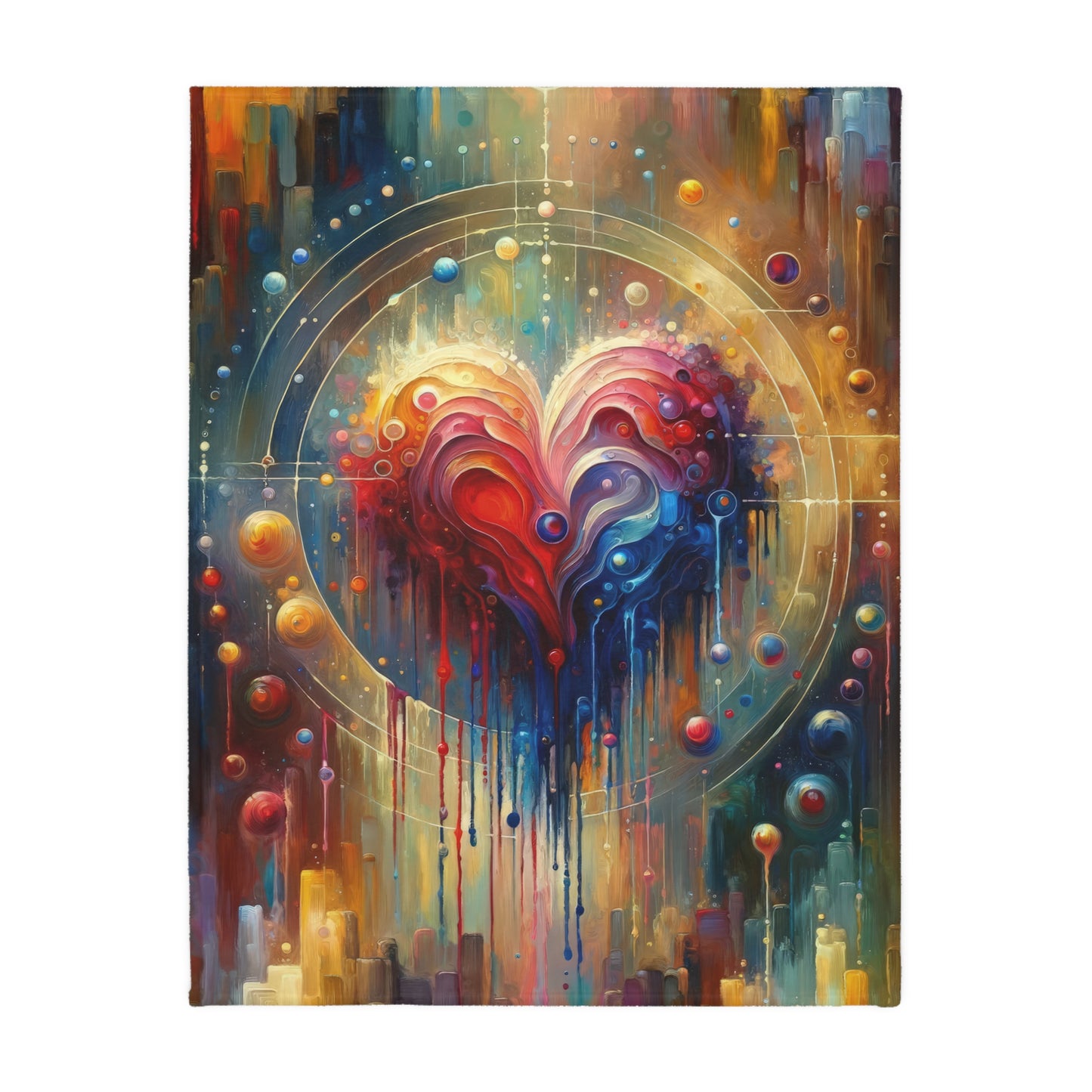 Unified Heart Reflections Velveteen Microfiber Blanket (Two-sided print)