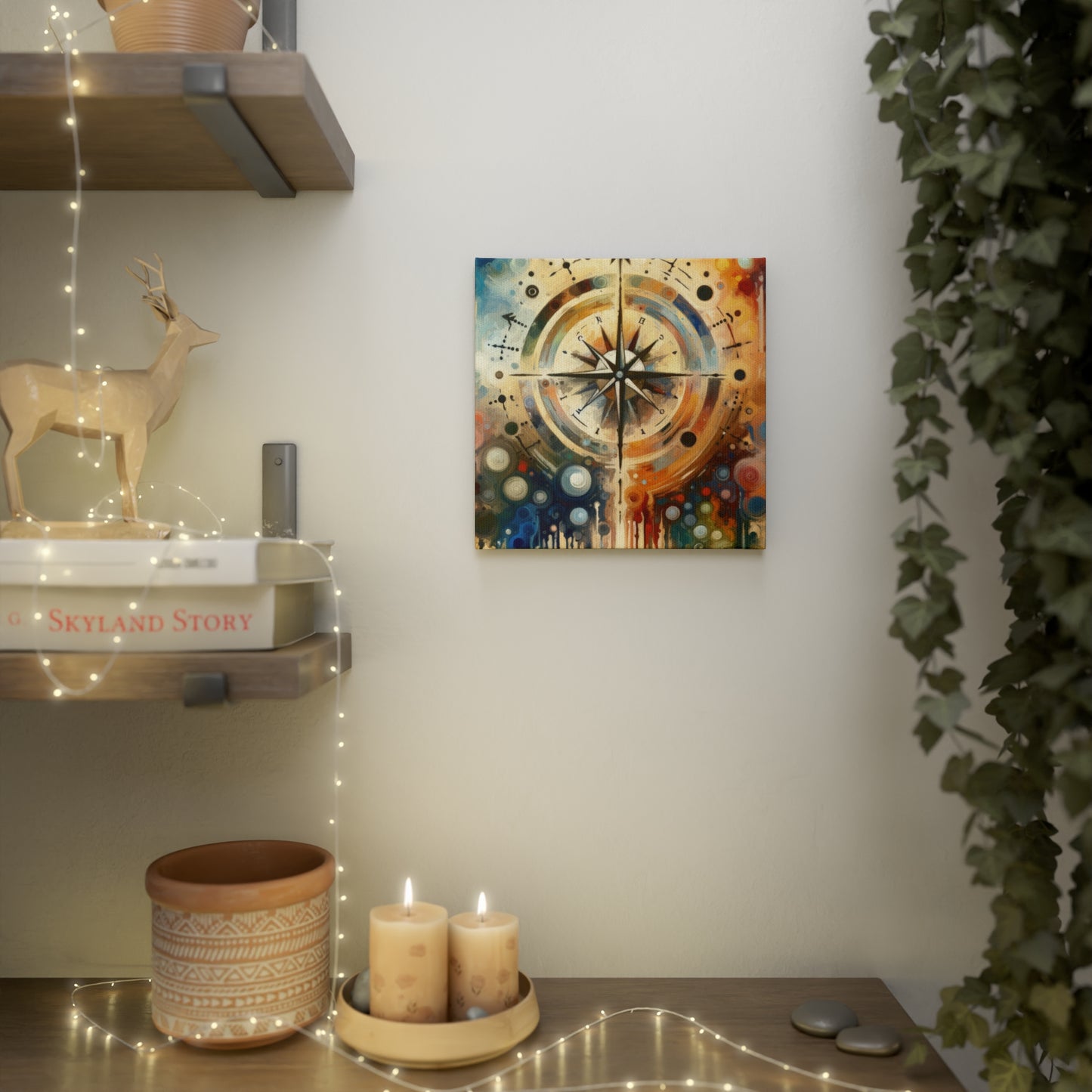 Guidance Abstract Compass Canvas Photo Tile