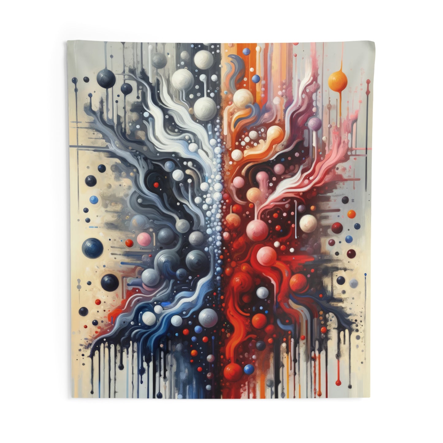 Symbiotic Exchange Abstract Indoor Wall Tapestries