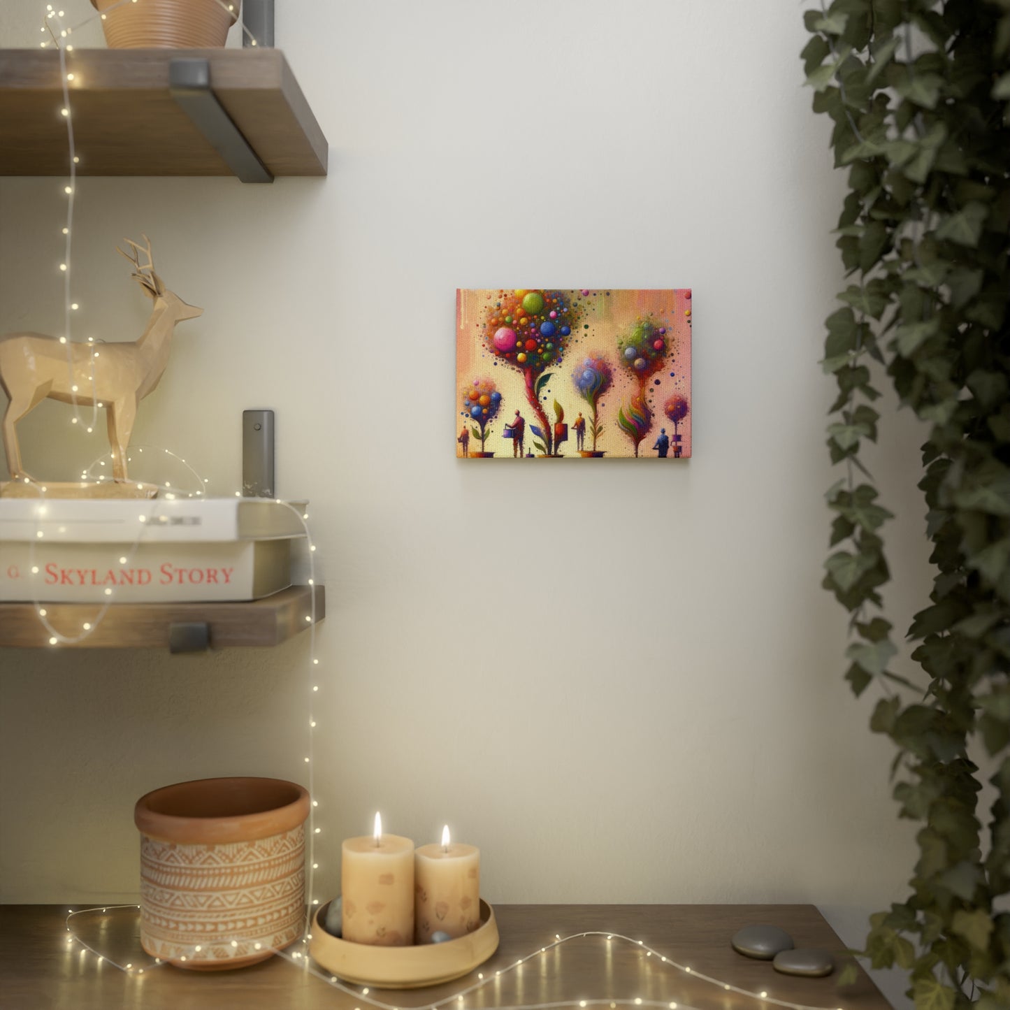 Vibrant Digital Arboriculture Canvas Photo Tile