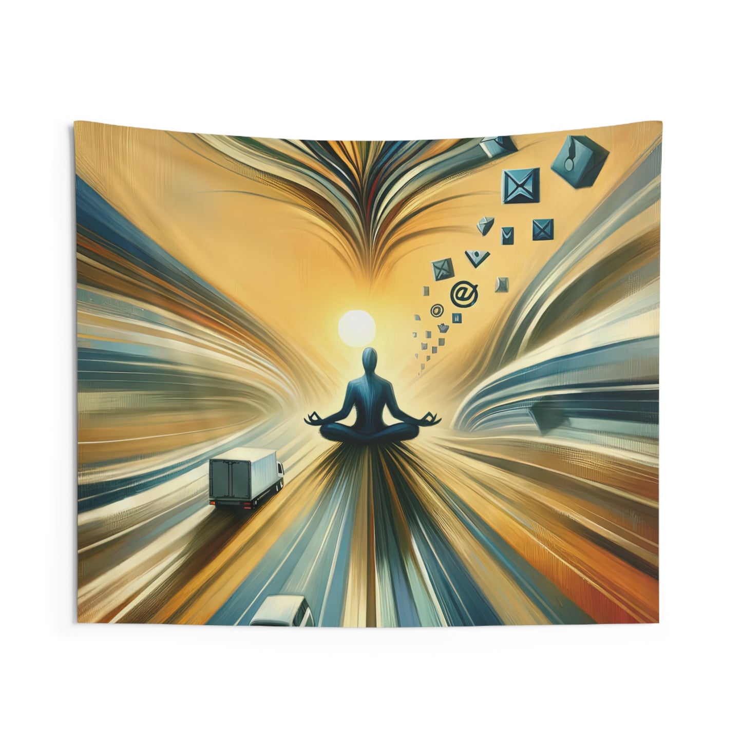 Meditative Commute Flow Indoor Wall Tapestries