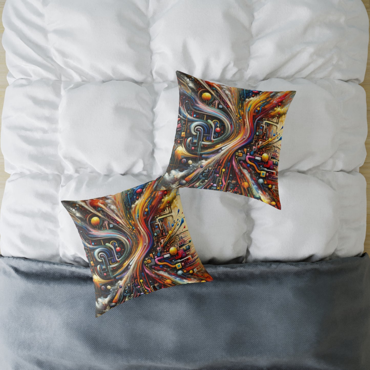 Information Bottleneck Cascade Spun Polyester Pillow