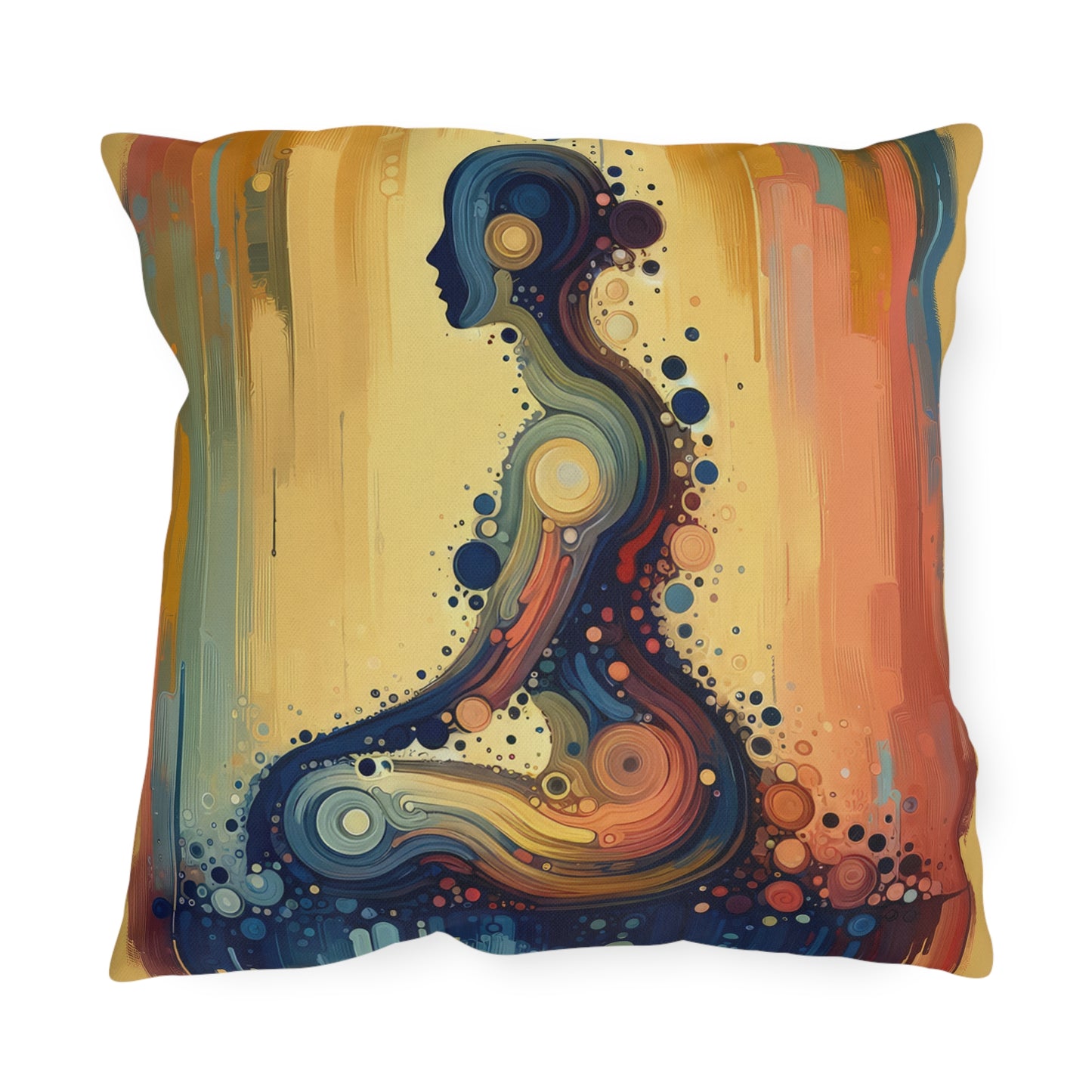 Patience Essence Tachism Outdoor Pillows
