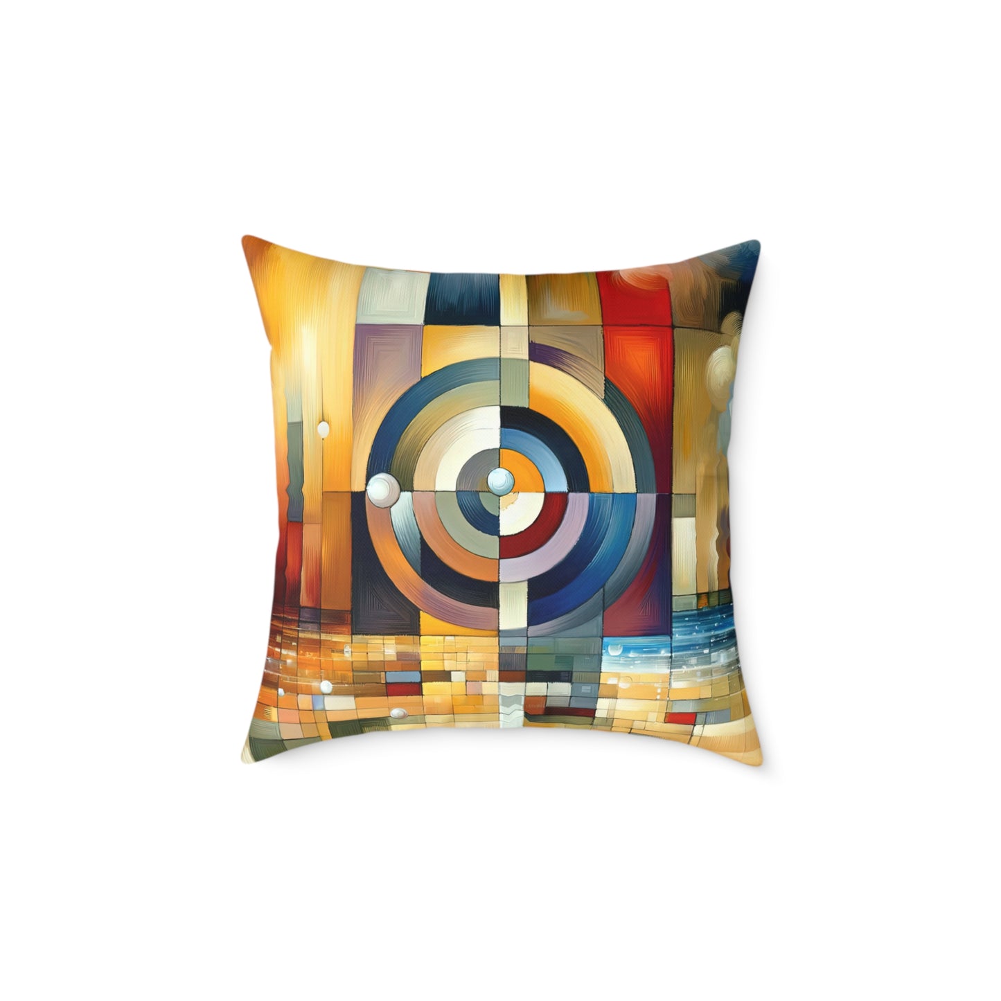Oneness Through Tachism Spun Polyester Pillow