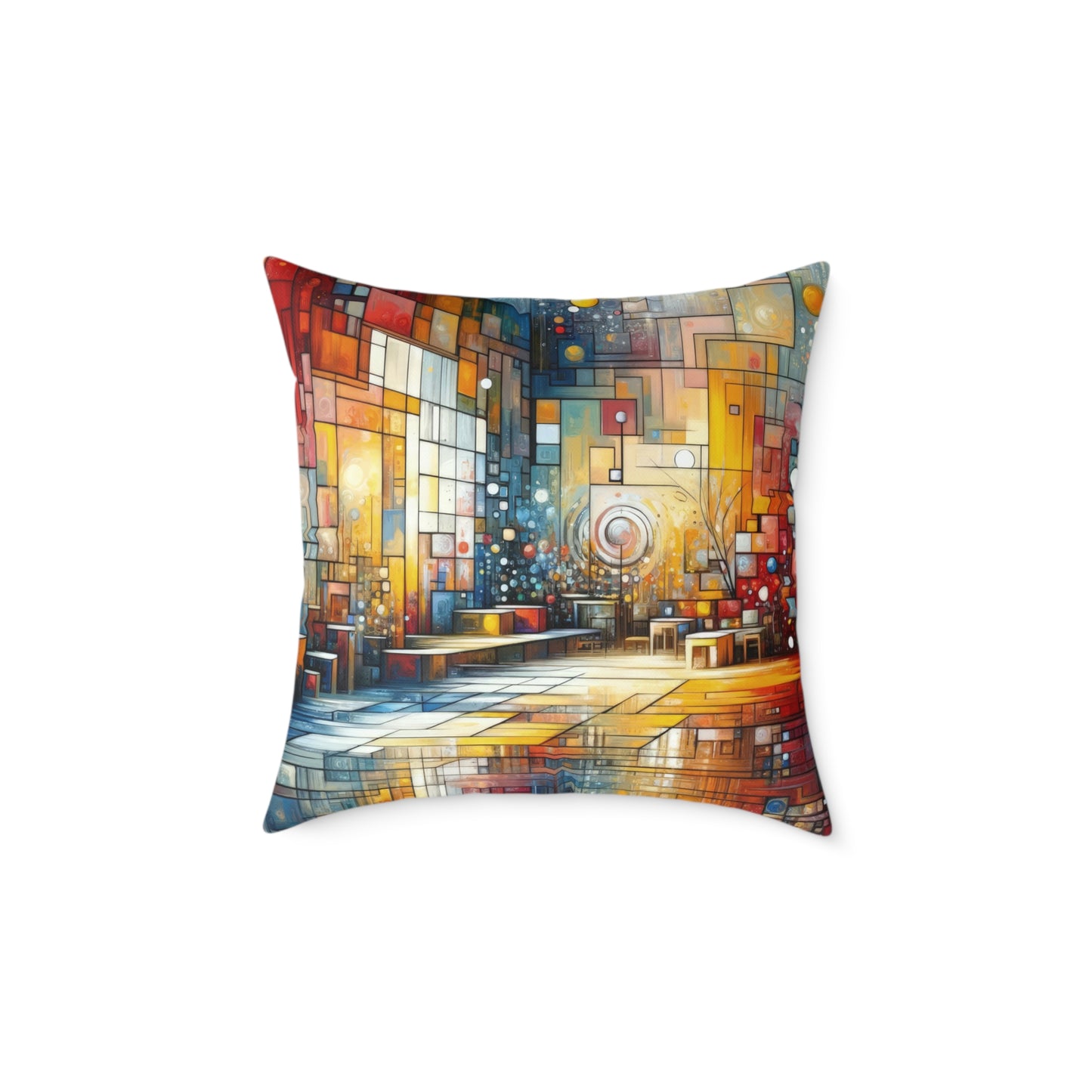 Reflective Habitation Art Spun Polyester Pillow