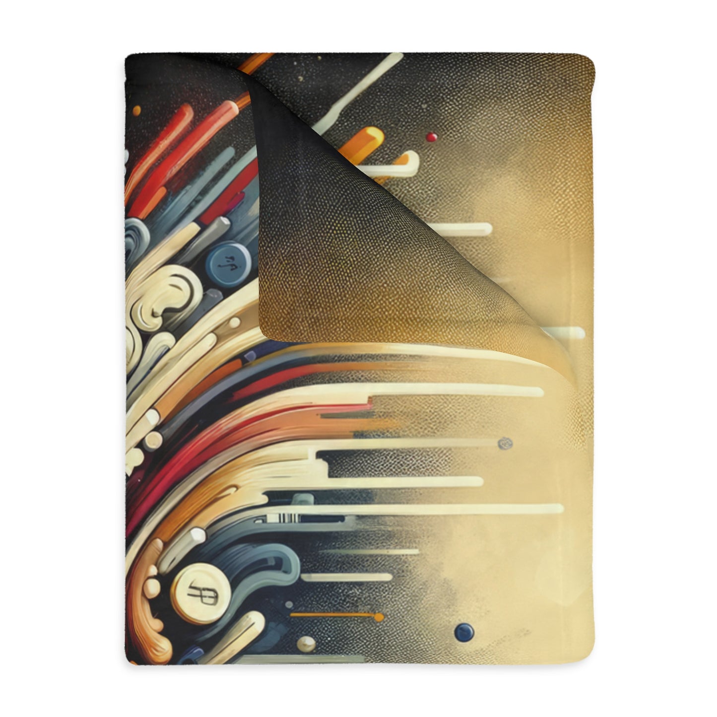 Abstract Financial Flux Velveteen Microfiber Blanket (Two-sided print)