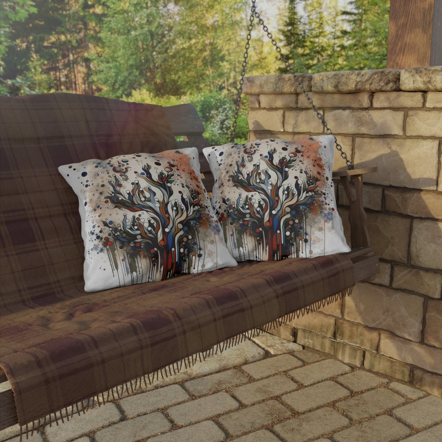 Intentional Unity Splashes Outdoor Pillows