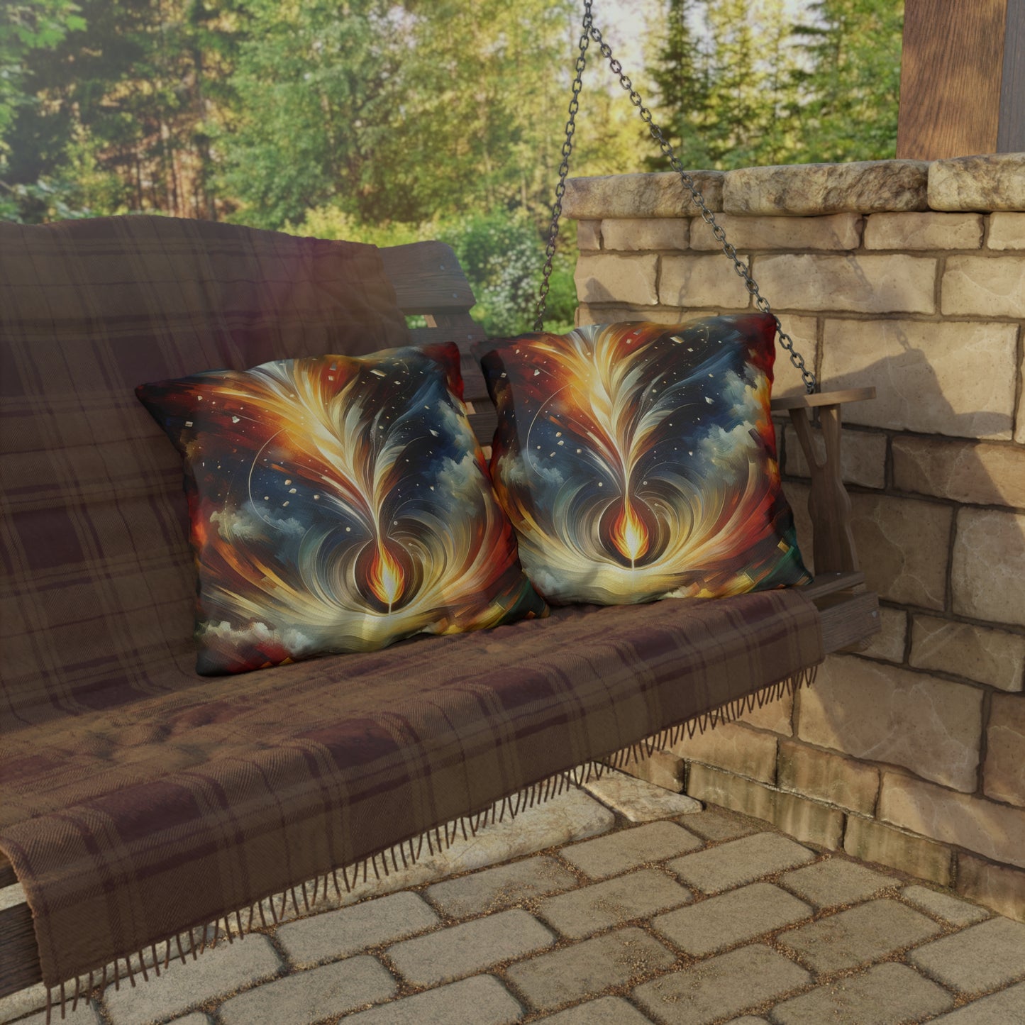 Igniting Transformational Currents Outdoor Pillows