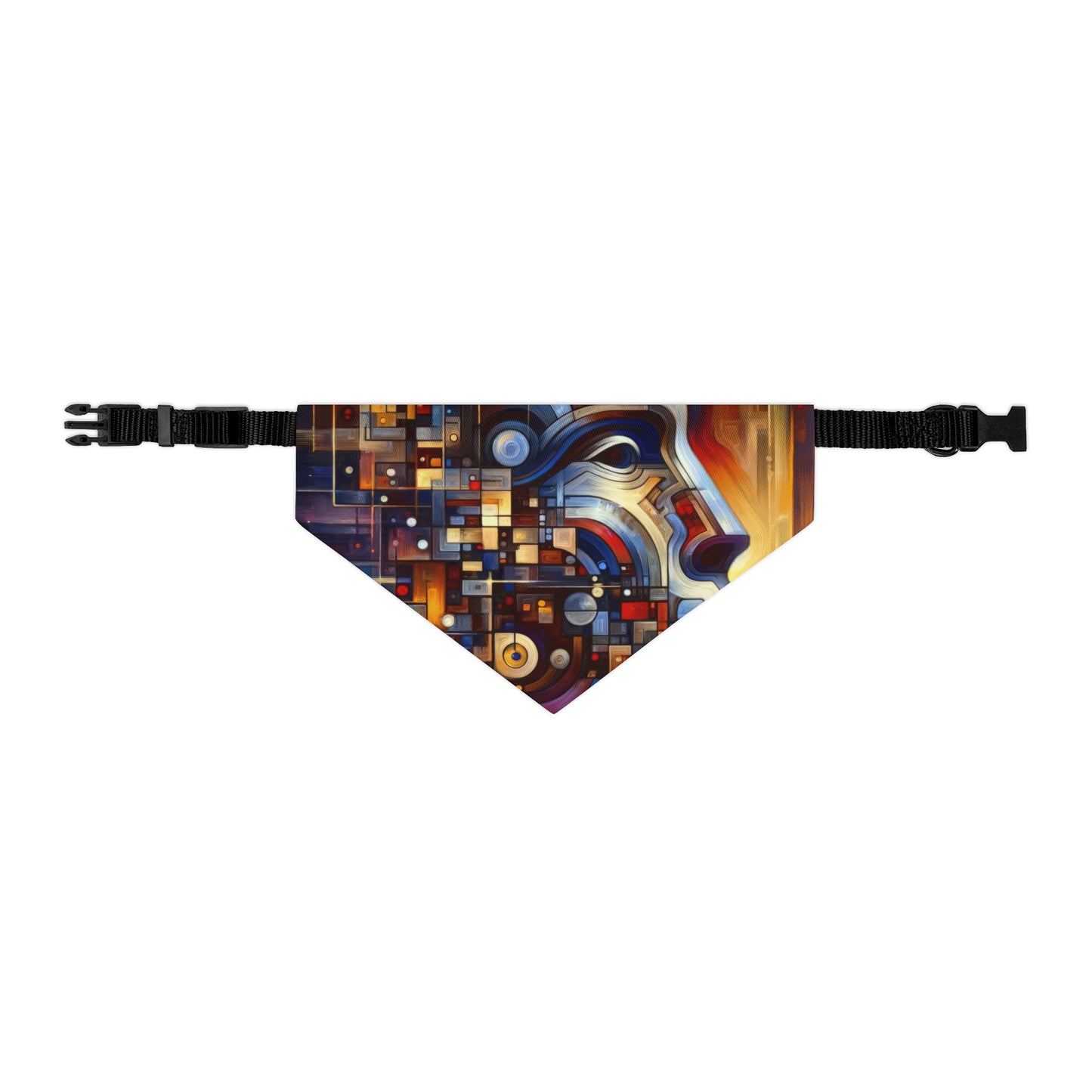 Reflective Tachism Shield Pet Bandana Collar