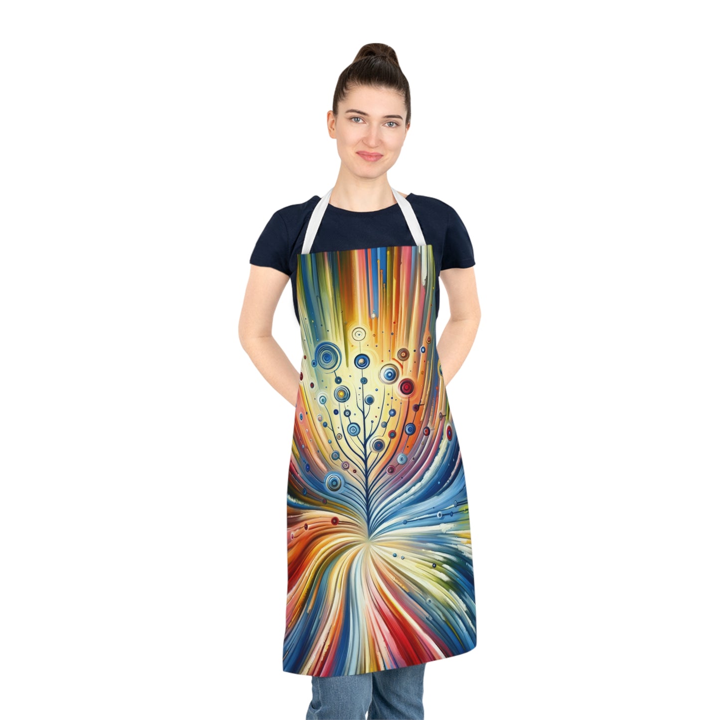Sustainable Ripple Abstract Adult Apron (AOP)