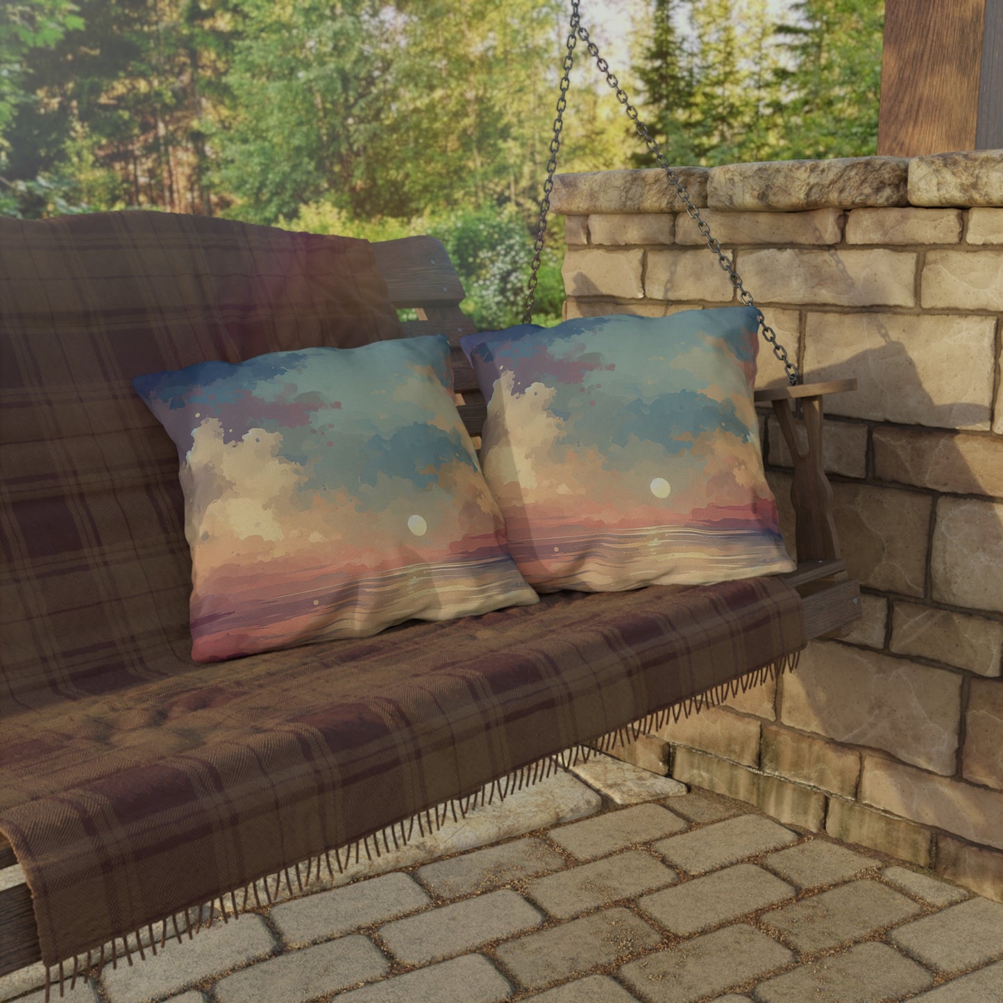 Dusky Sky Glow Outdoor Pillows
