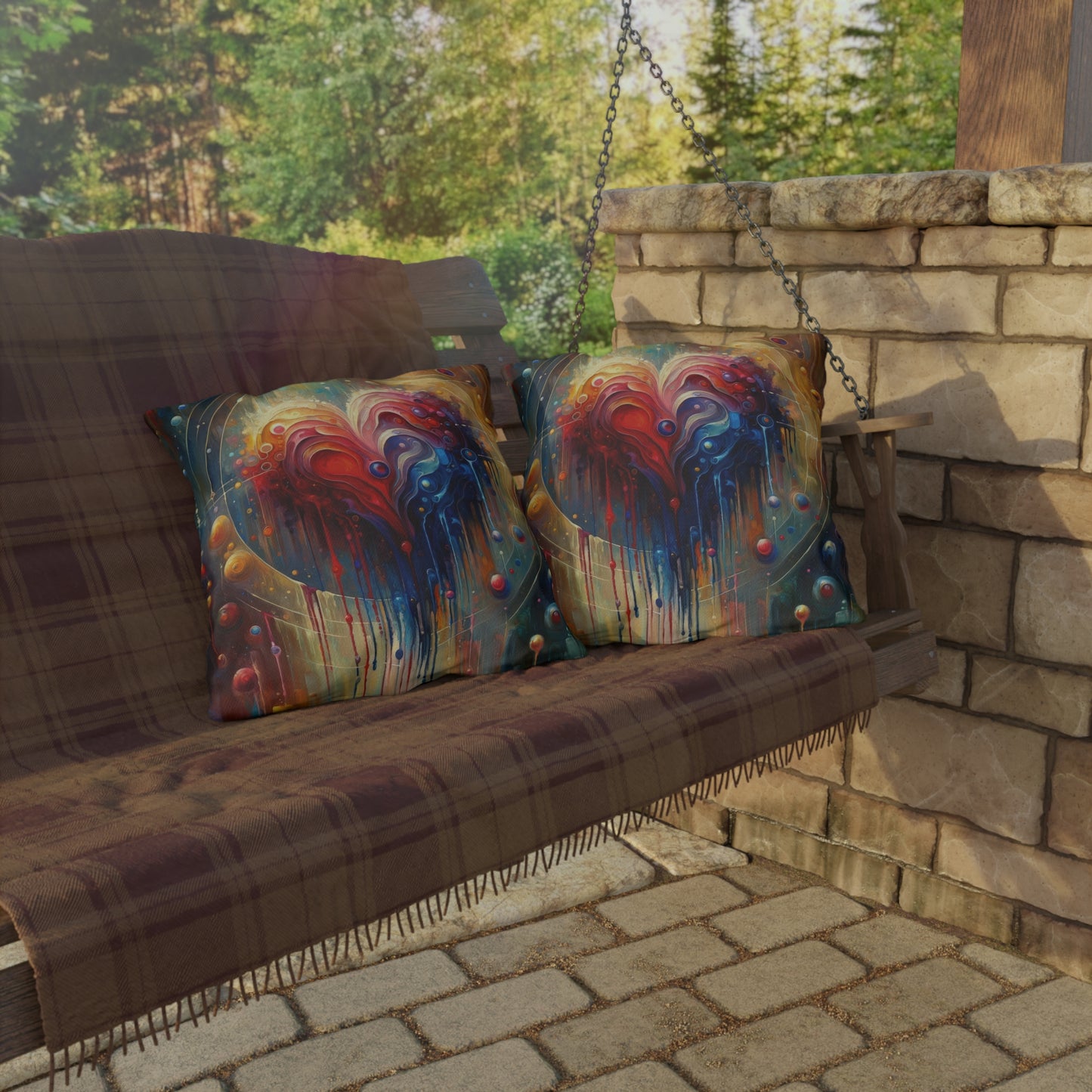 Unified Heart Reflections Outdoor Pillows