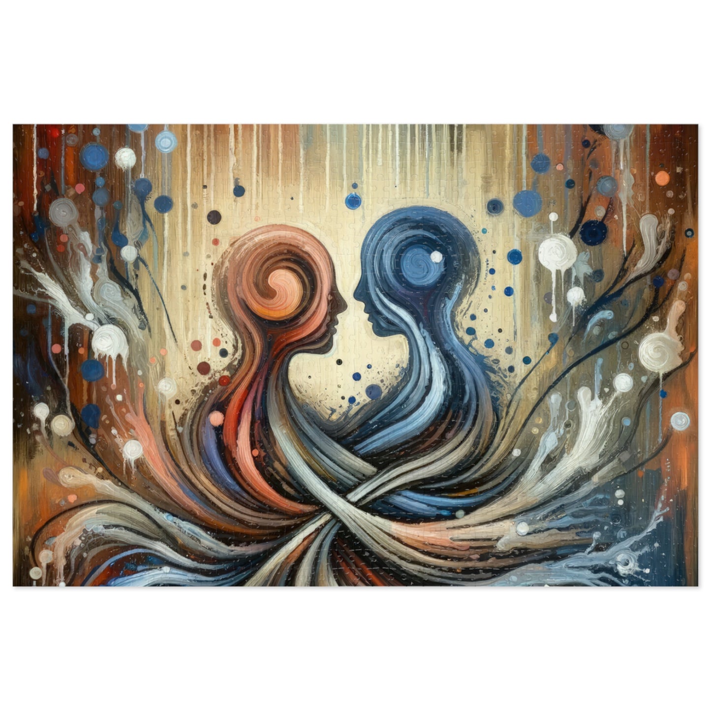 Empathic Connection Tachism Jigsaw Puzzle (30, 110, 252, 500,1000-Piece)