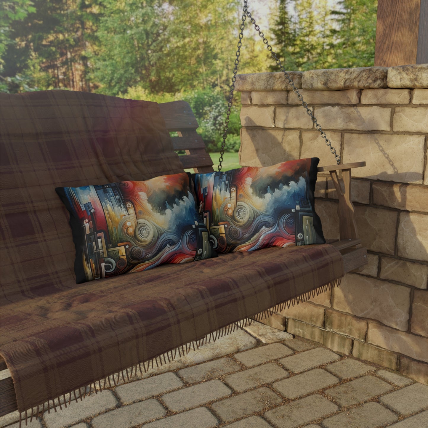 Tuning Essence Abstract Outdoor Pillows