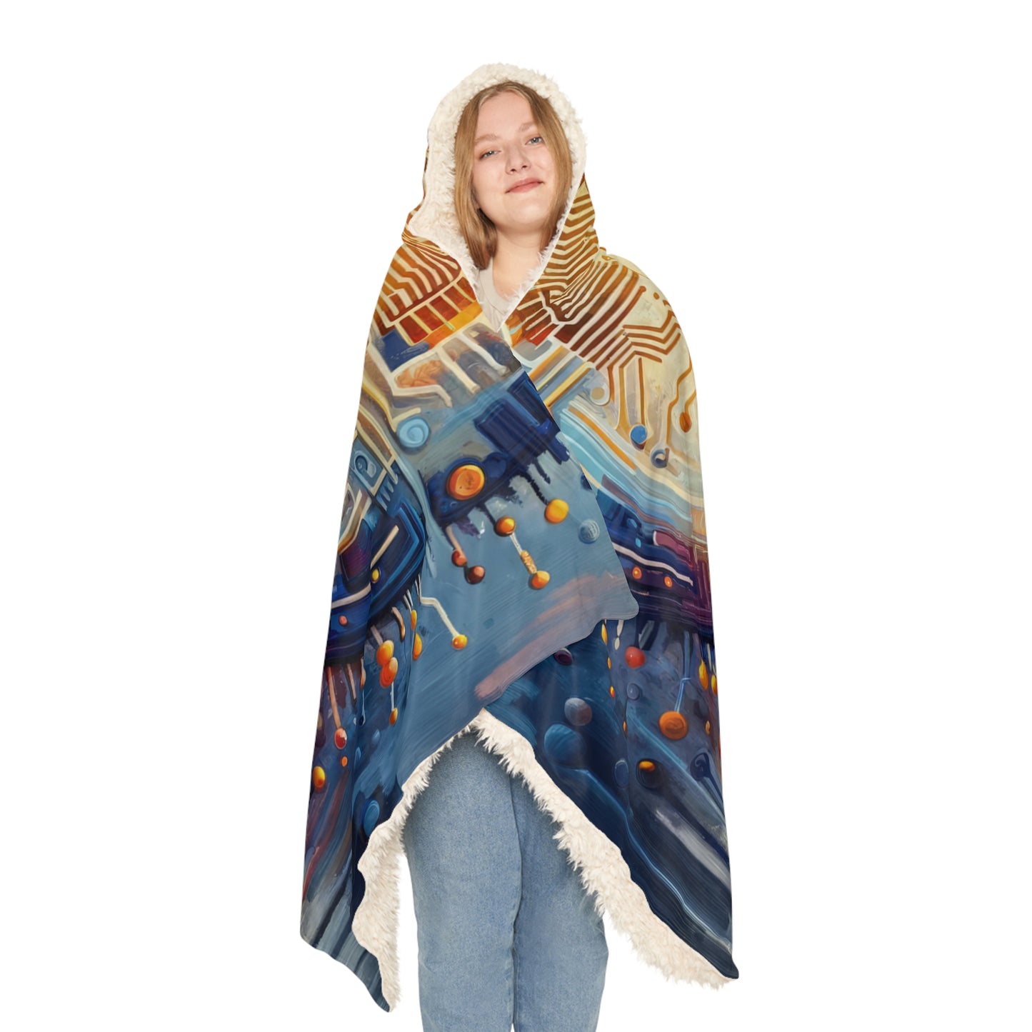 Meditative Technological Fusion Snuggle Blanket