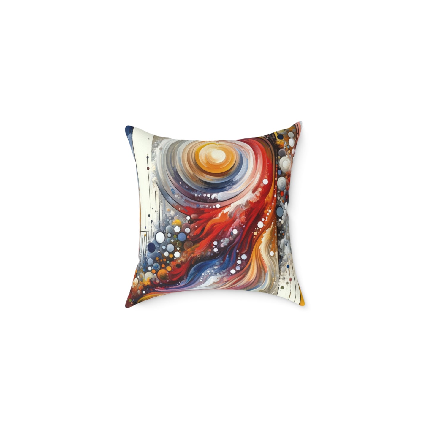 Harmonic Swirl Elegance Spun Polyester Pillow