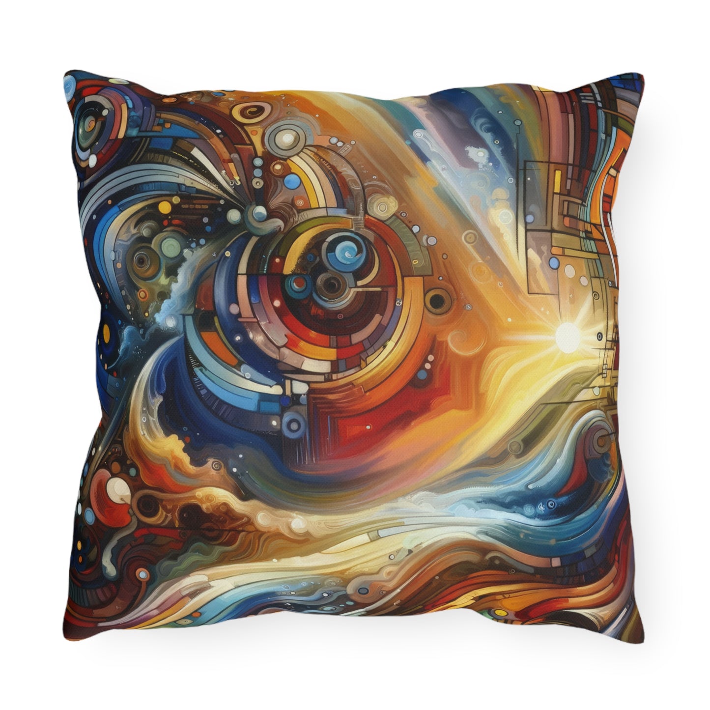 Ritualistic Growth Symphony Outdoor Pillows