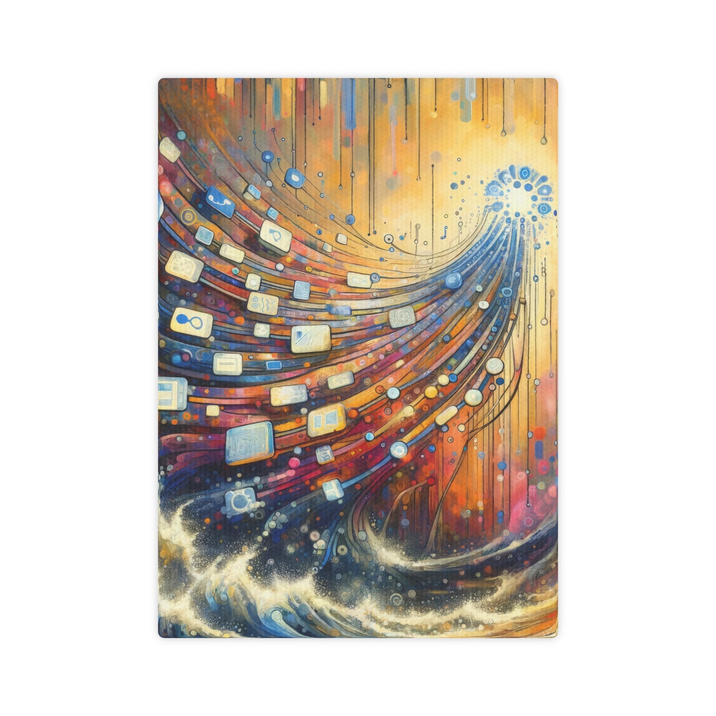 Digital Tapestry Weaving Canvas Photo Tile