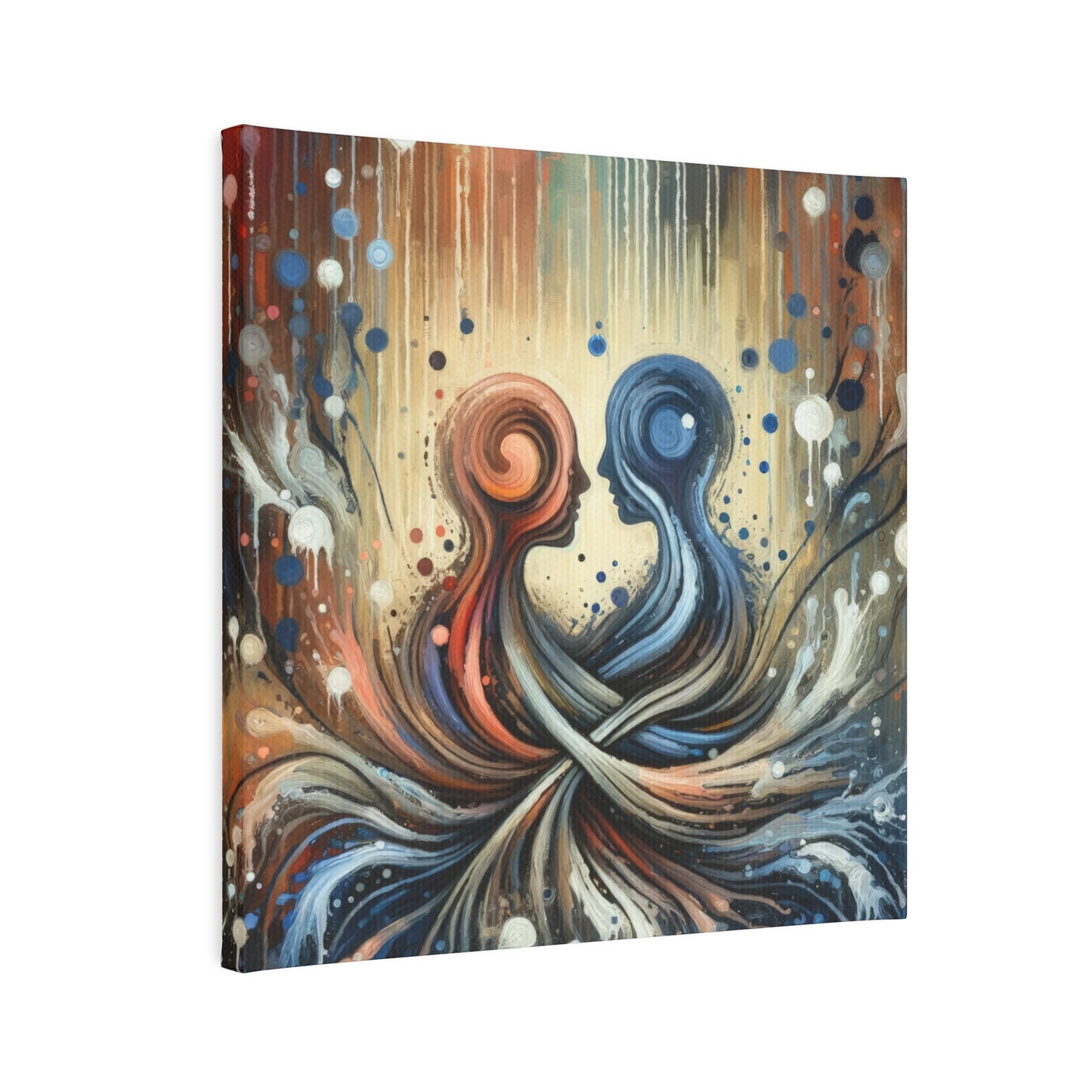 Empathic Connection Tachism Canvas Photo Tile