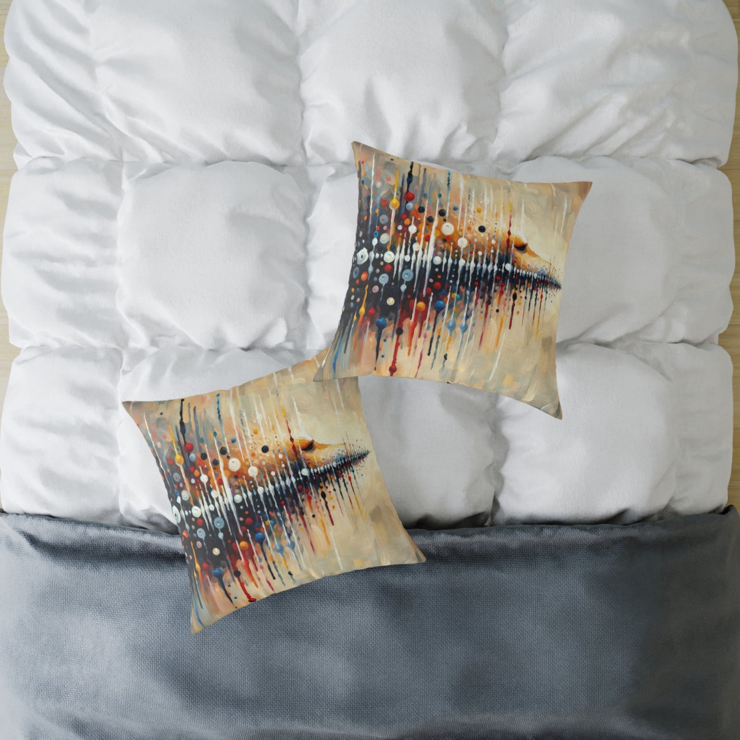 Distant Barking Echoes Spun Polyester Pillow