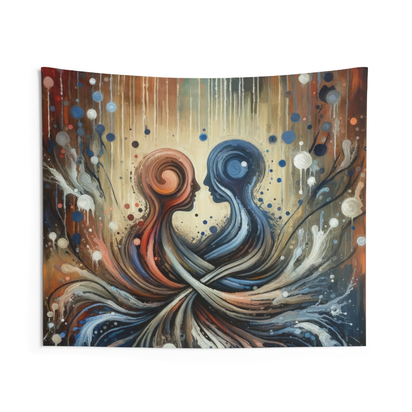 Empathic Connection Tachism Indoor Wall Tapestries