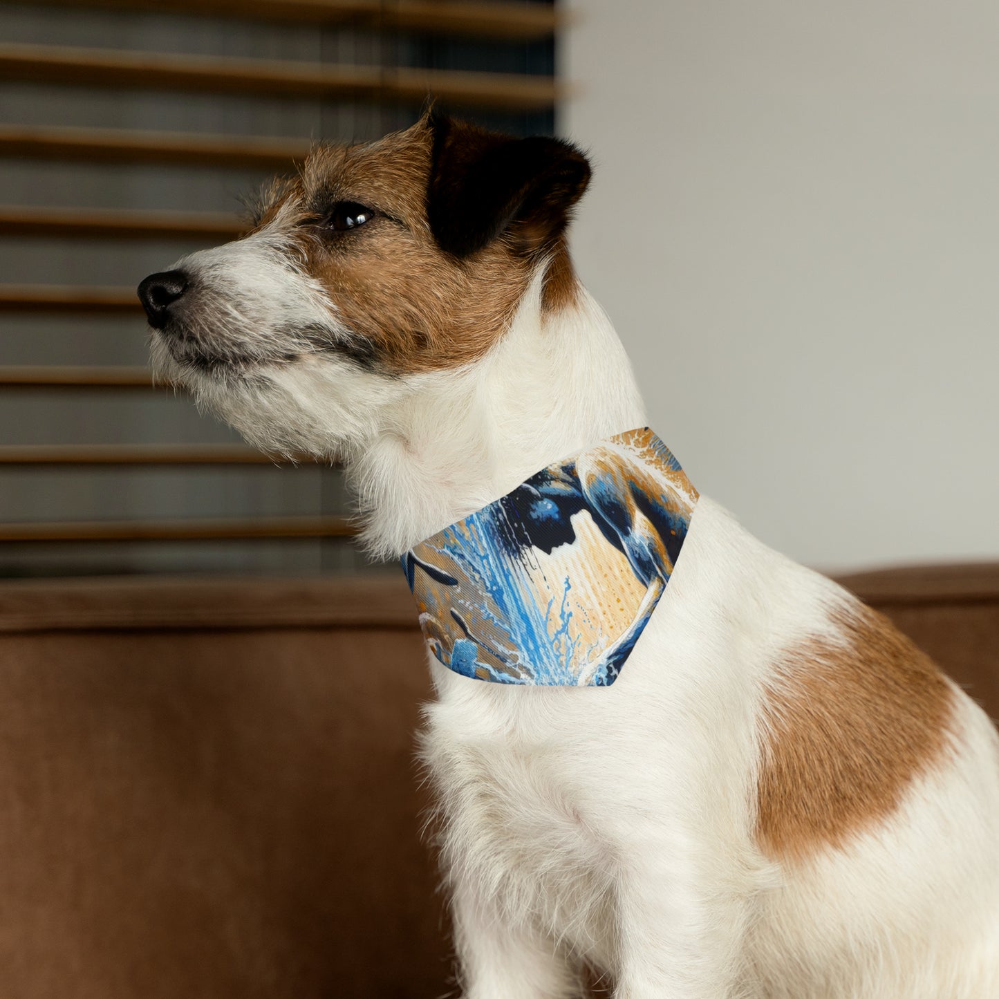 Meditative Kinetic Tachism Pet Bandana Collar