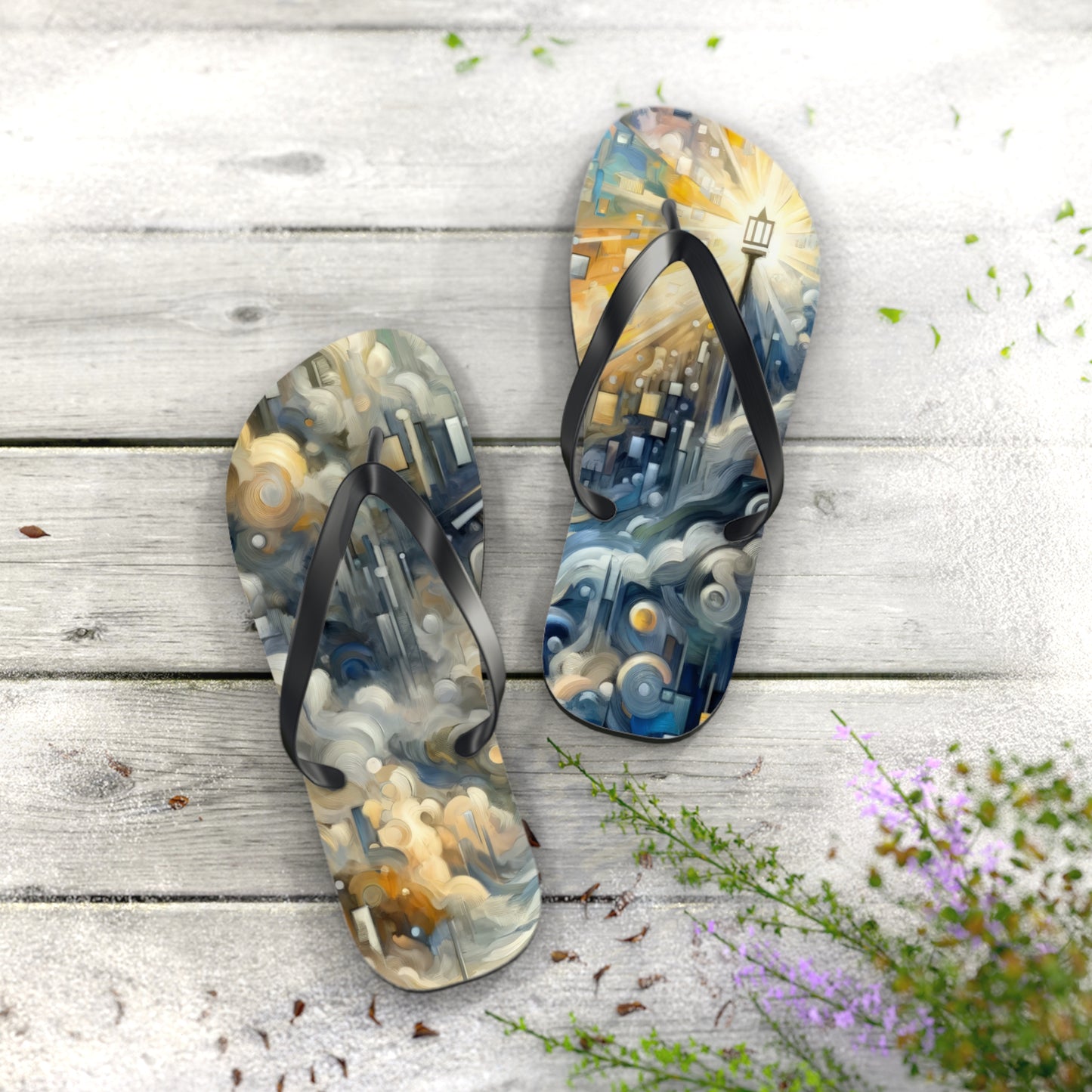 Adrift Beacon Tachism Flip Flops