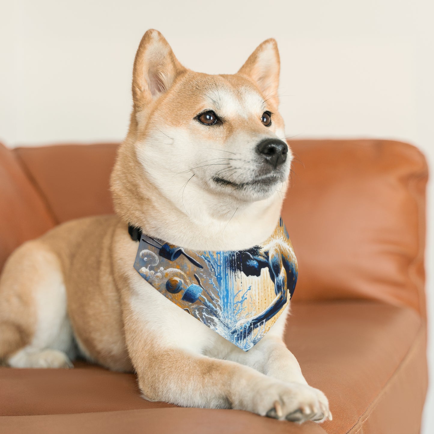 Meditative Kinetic Tachism Pet Bandana Collar