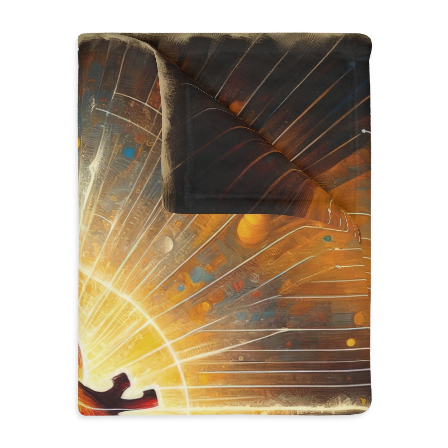 Awakened Heart Waves Velveteen Microfiber Blanket (Two-sided print)