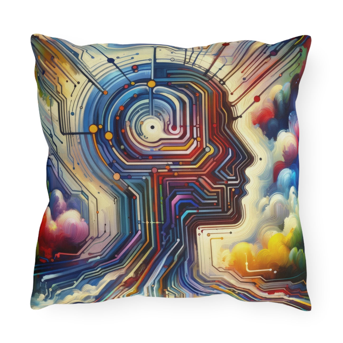 Supportive Digital Empathy Outdoor Pillows