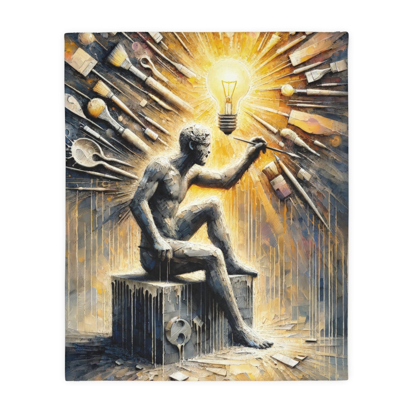Idea Sculptor Genesis Velveteen Microfiber Blanket (Two-sided print)
