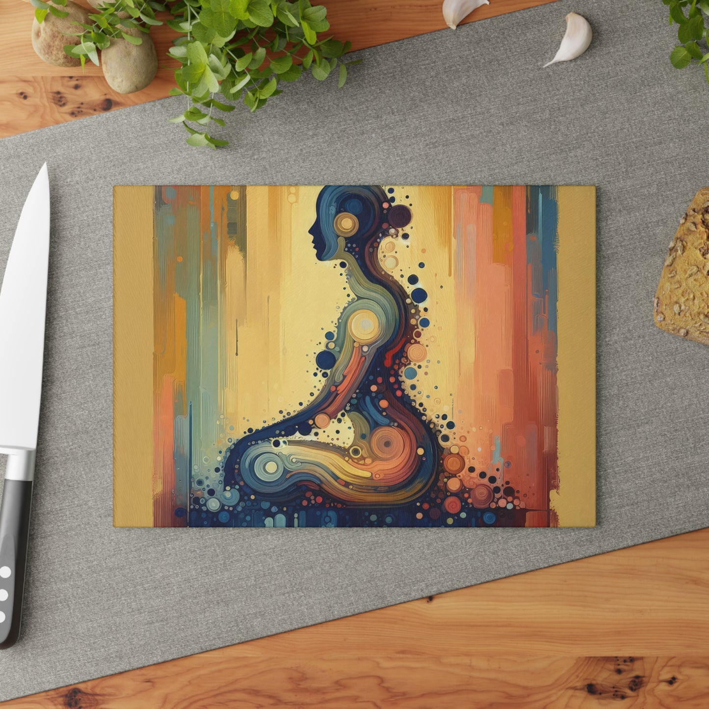 Patience Essence Tachism Glass Cutting Board