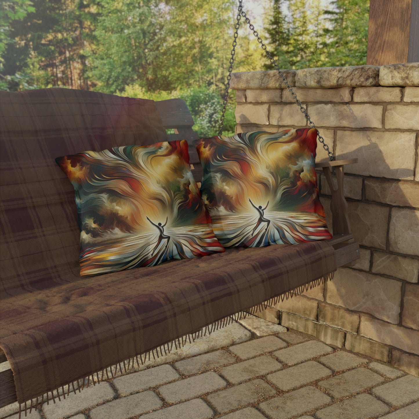 Symphonic Interconnectedness Shift Outdoor Pillows