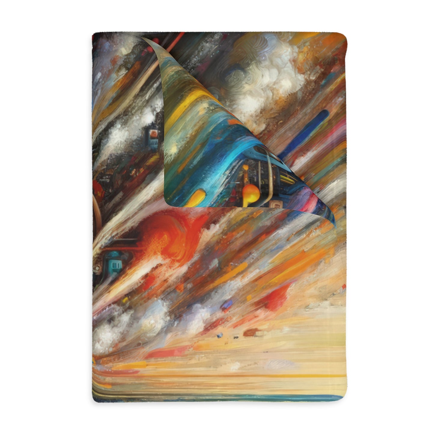 Information Bottleneck Cascade Velveteen Microfiber Blanket (Two-sided print)