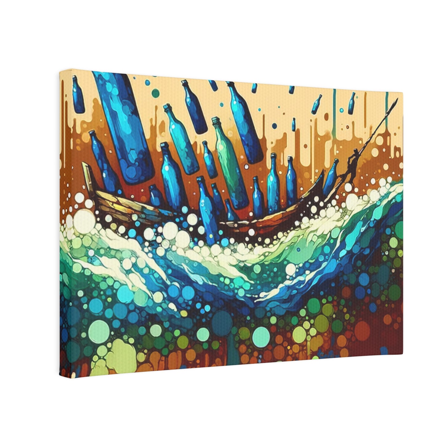 Oceanic Bottle Rescue Canvas Photo Tile
