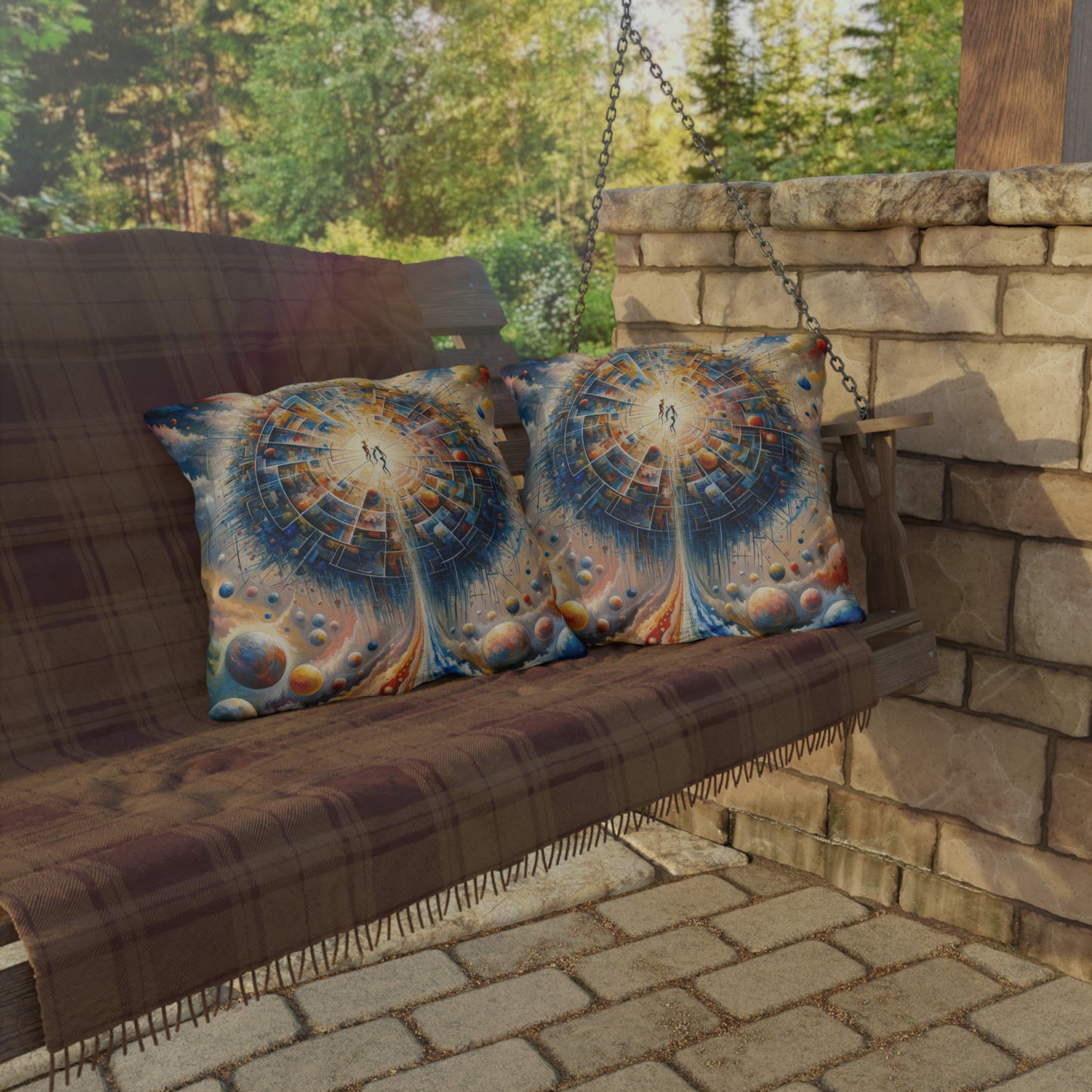 Cosmic Connection Antidote Outdoor Pillows