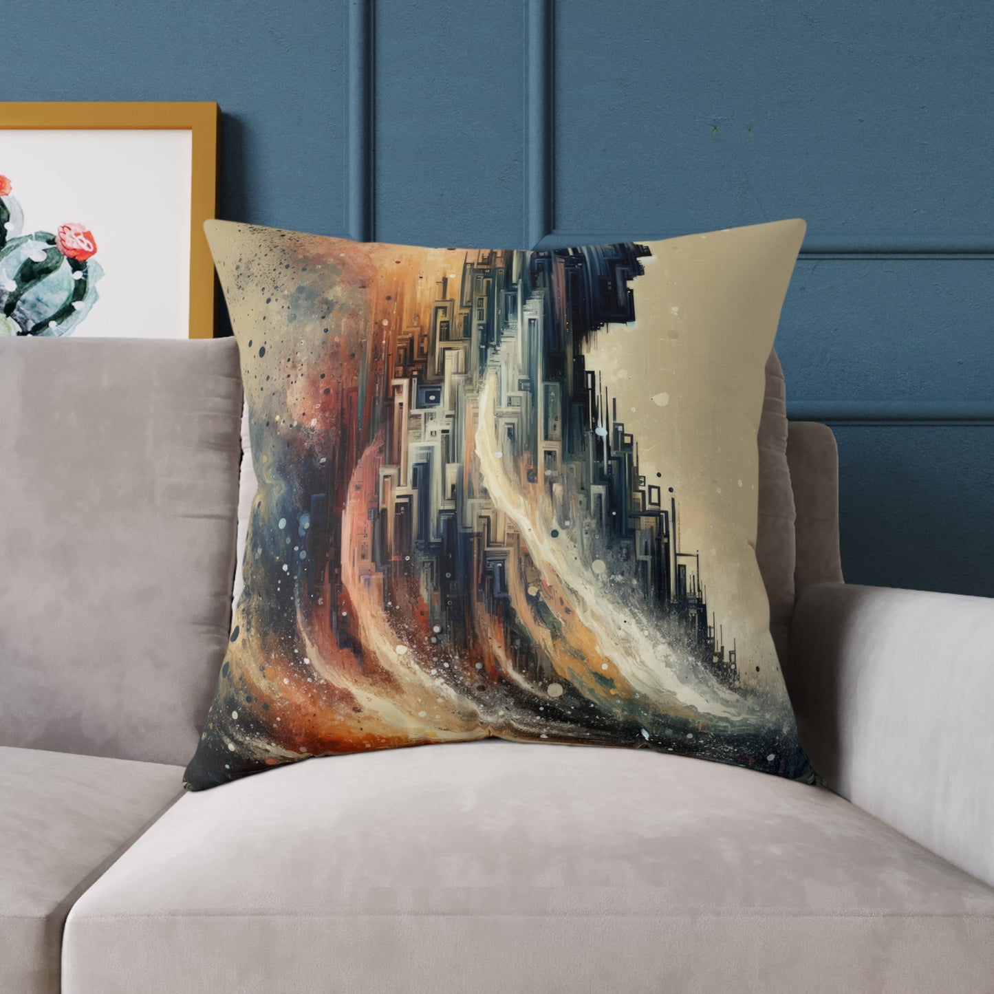 Enduring Echoes Resonance Spun Polyester Pillow
