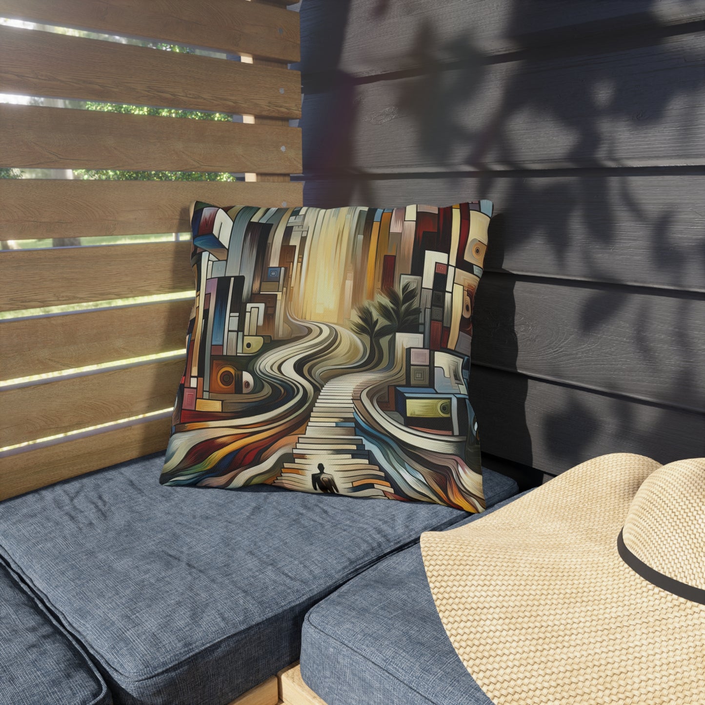Relatable Journey Abstraction Outdoor Pillows