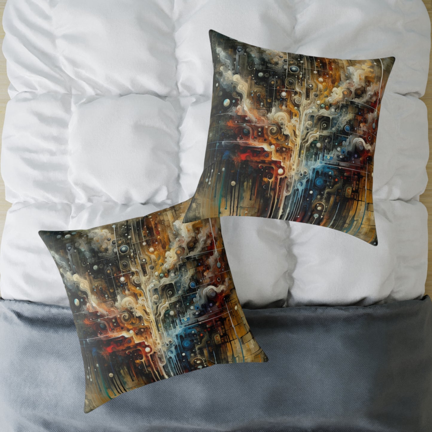 Integral Stewardship Abstract Spun Polyester Pillow