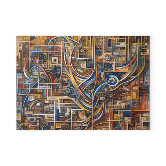 Intricate Life Tapestry Glass Cutting Board