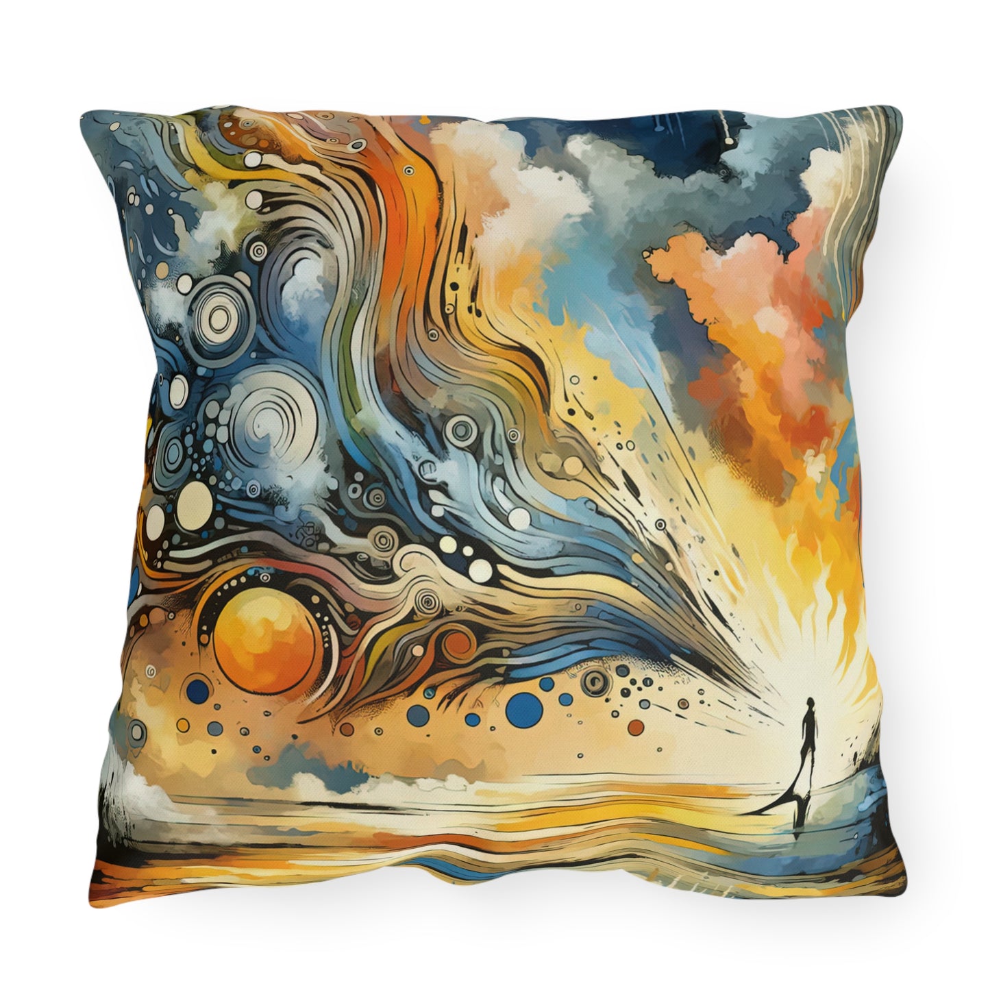 Intentional Awakening Reflection Outdoor Pillows